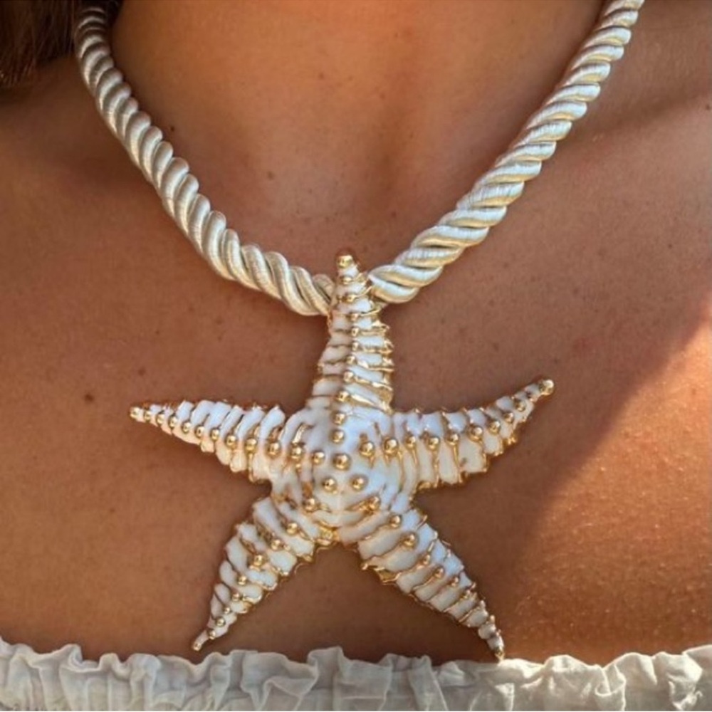 Starfish Gold Necklace&Earrings Set